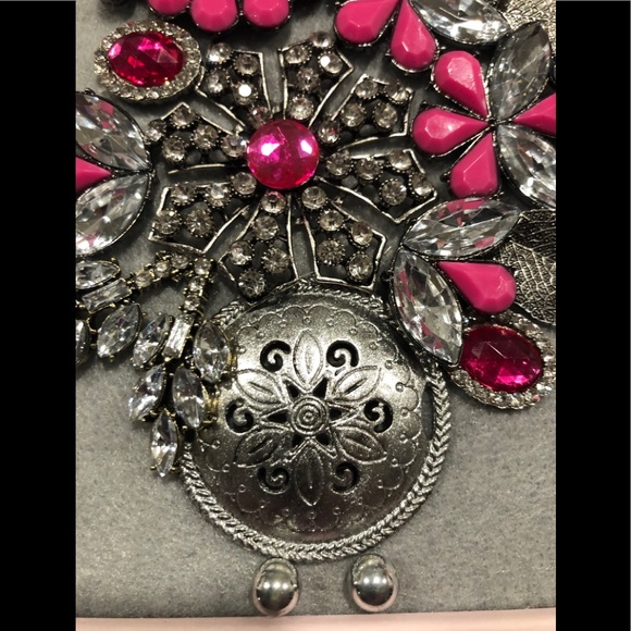 FRAMED JEWELRY ART COLLAGE “PINK PERFECTION” OOAK! - Picture 2 of 10